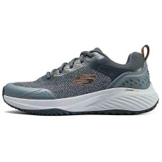 Skechers Bounder Anti-Slip Wear-Resistant Low-Top Casual Shoes Men's Gray Orange Gray Orange, 46