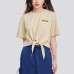Skechers Drop Shoulder Sleeve T Shirt Women's Irish Cream Бежевый, 2XL