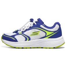 Skechers Go Run Consistent Slip-Resistant Cushioning Wear-Resistant Low-Top Kids' Running Shoes Blue White Teenagers 33