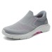 Skechers WOMEN'S GO WALK Anti-Slip Wear-Resistant Low-Top Casual Shoes Women's Gray Pink Серый/Розовый, 37
