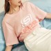 Skechers T Shirt Unisex Peach Pink Peach Pink/01C9, L
