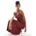 Bershka one shoulder cut out top co-ord in terracotta Коричневый, S - US 4