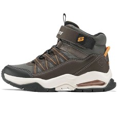 Skechers Anti-Slip And Wear-Resistant Warm High-Top Kids Lifestyle Shoes Brown Kids' Chocolate/orange, 28.5
