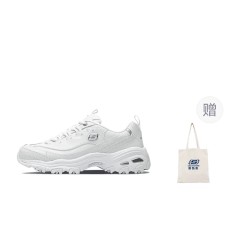 Skechers D'Lites 1.0 Chunky Sneakers Women's Low-Top White Silver Белый, 38.5