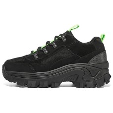Skechers Street Blo Collection Low-Top Casual Shoes Women's Black Green 37.5