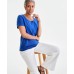 Топ Style & Co ScoopNeck Blue Echo, 0X