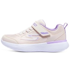 Skechers Go Run 400 V2 Anti Slip Wear Resistant Low Top Kids Lifestyle Shoes Beige Purple Teenagers 30