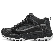 Skechers OUTDOOR MENS Anti-Slip Wear-Resistant Low-Top Casual Shoes Men's Black Black/charcoal gray, 41