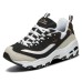 Skechers D'LITES 1.0 Wear-resistant And Lightweight Low-Top Chunky Sneakers Women's Black Gold Черный, 37.5