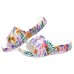 Skechers Foamies Rubber Sole Slide Slippers Women's White Multicolor Разноцветный, 40