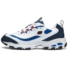Skechers D'LITES 1.0 Cushioning Anti-Slip And Wear-Resistant Height Increasing Low-Top Chunky Sneakers Men's Blue White Синий Белый, 39.5
