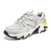 Skechers Stamina V3 Mecha Shoes Third Generation Anti-Slip Wear-Resistant Low-Top Chunky Sneakers Men's White Gray 43