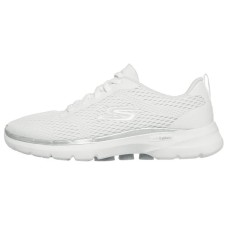 Skechers Go Walk 6 -Bold Vision Cushioning Anti-Slip And Wear-Resistant Low-Top Casual Shoes Women's White 39