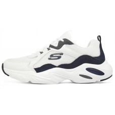 Skechers Stamina Airy Chunky Sneakers Men Low Top White/Marine Blue 42