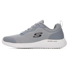Skechers Bounder Voltis Cushioning, Slip Resistant, Abrasion Resistant, Lightweight Low Top Casual Shoes Men's Gray 41.5