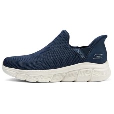 Skechers Go Walk Fle Hands Free Slip Ins Technology Rebound Lightweight Breathable Low Top Casual Shoes Men's Black Синий, 39.5