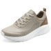 Skechers Cushioned Wear Resistant Breathable Low Top Running Shoes Men's Taupe Серо-коричневый, 41.5