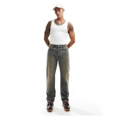 ASOS DESIGN straight leg jeans with tint in dark wash Синий, W28 L32